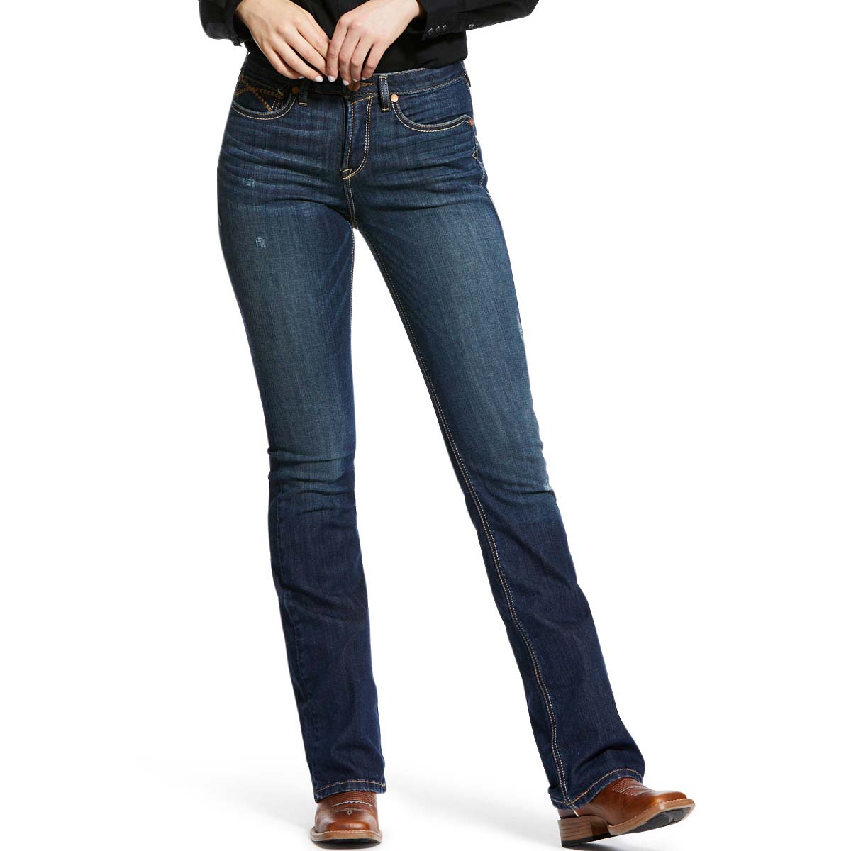 Ariat R.E.A.L High Rise Marne Stretch BootCut Jeans - Westernbutikken.no