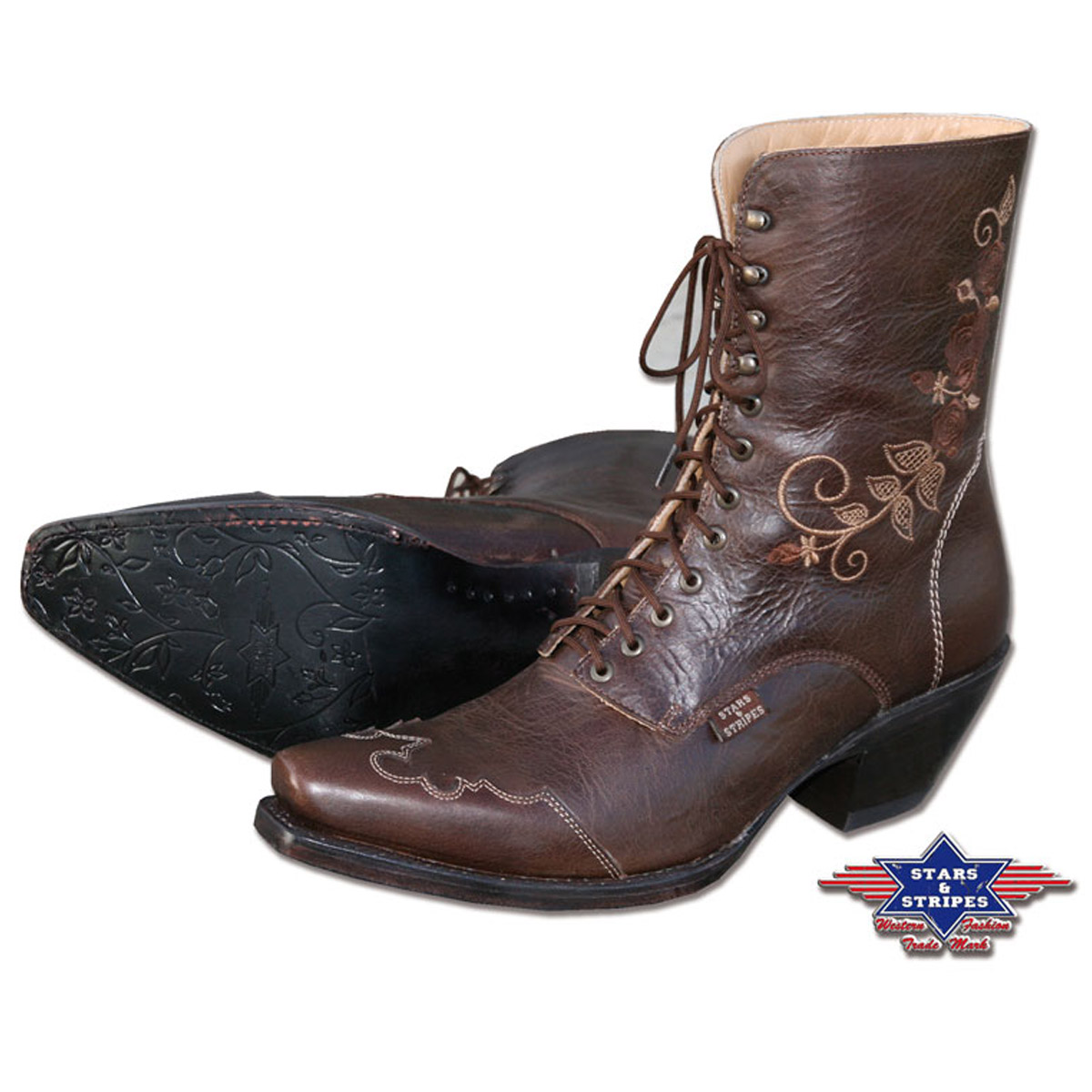 Size 36 - Convertible Cowgirl Boots - Stripes
