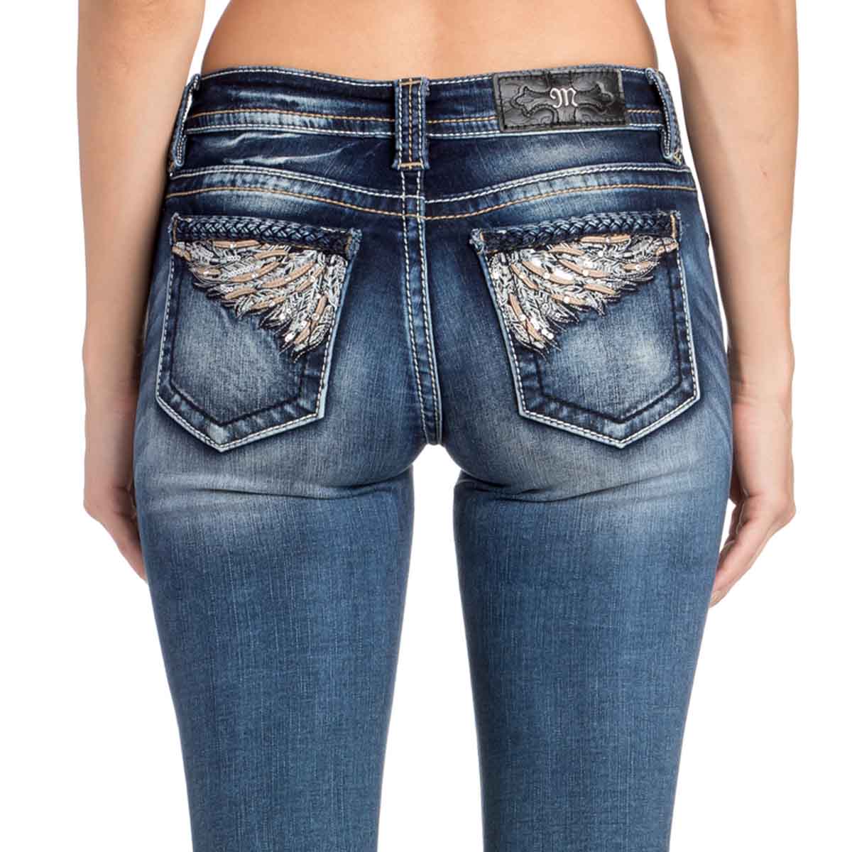 Miss me angel wing bootcut jeans hotsell