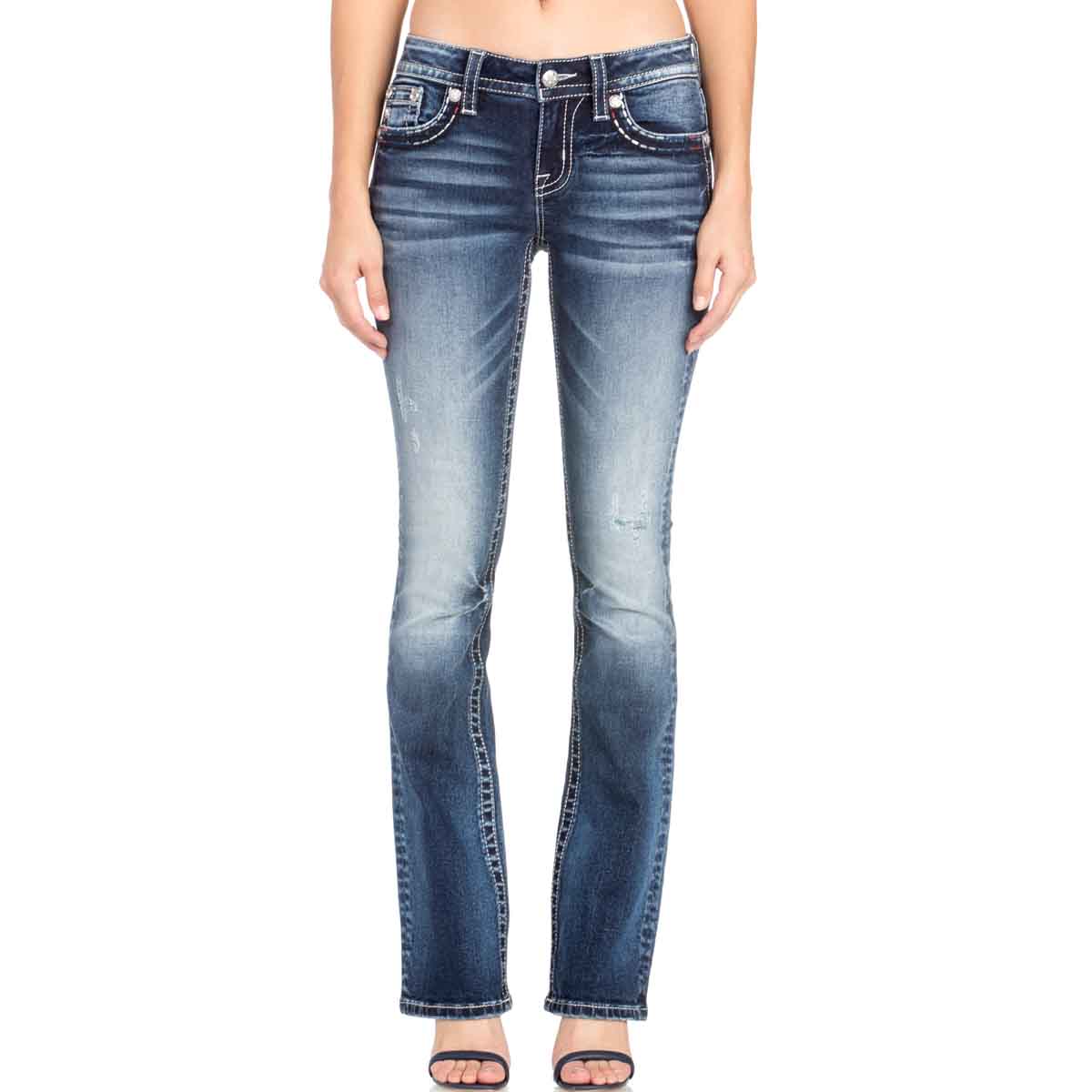 Miss Me Angel Wing BootCut Jeans Westernbutikken.no