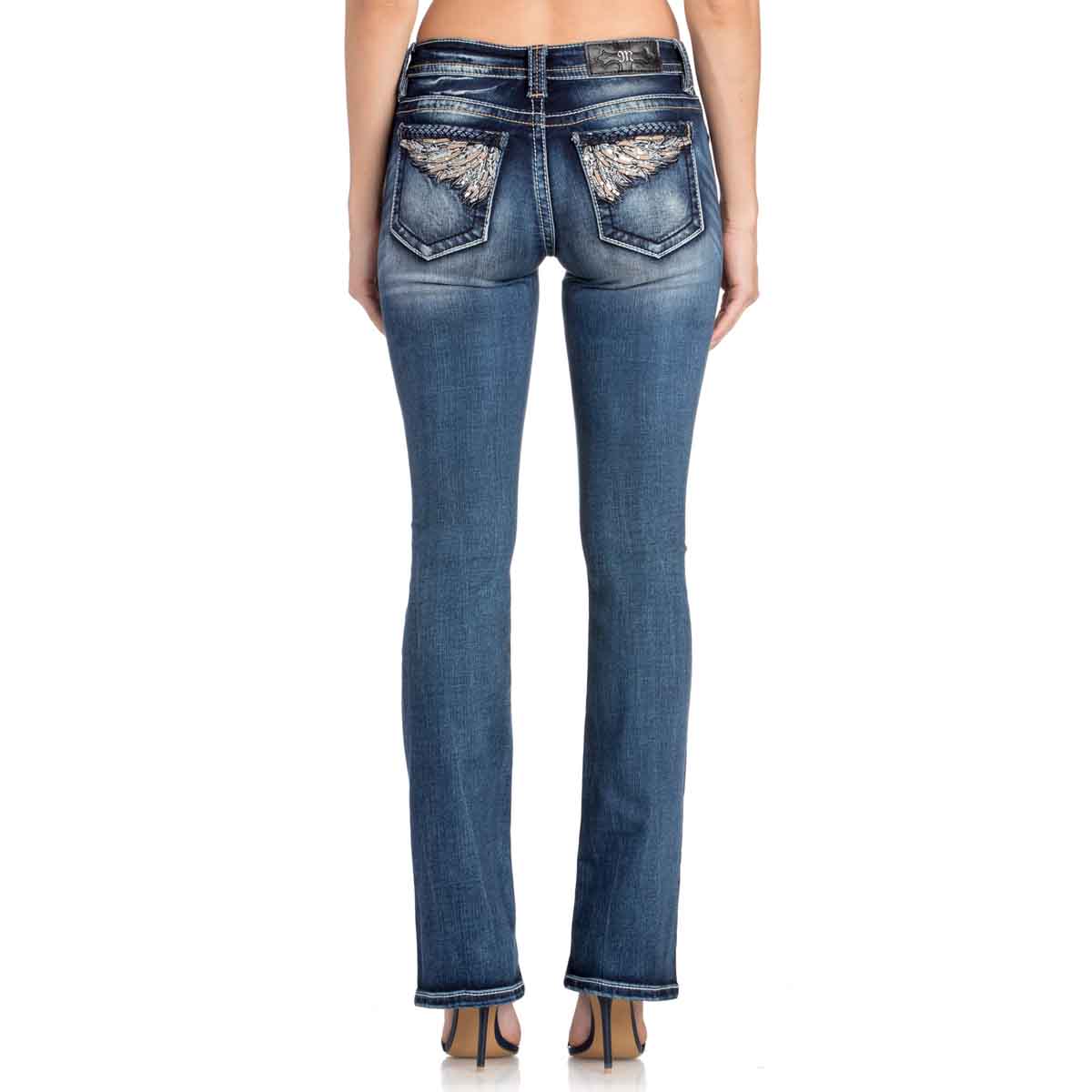 Miss me angel 2025 wing bootcut jeans