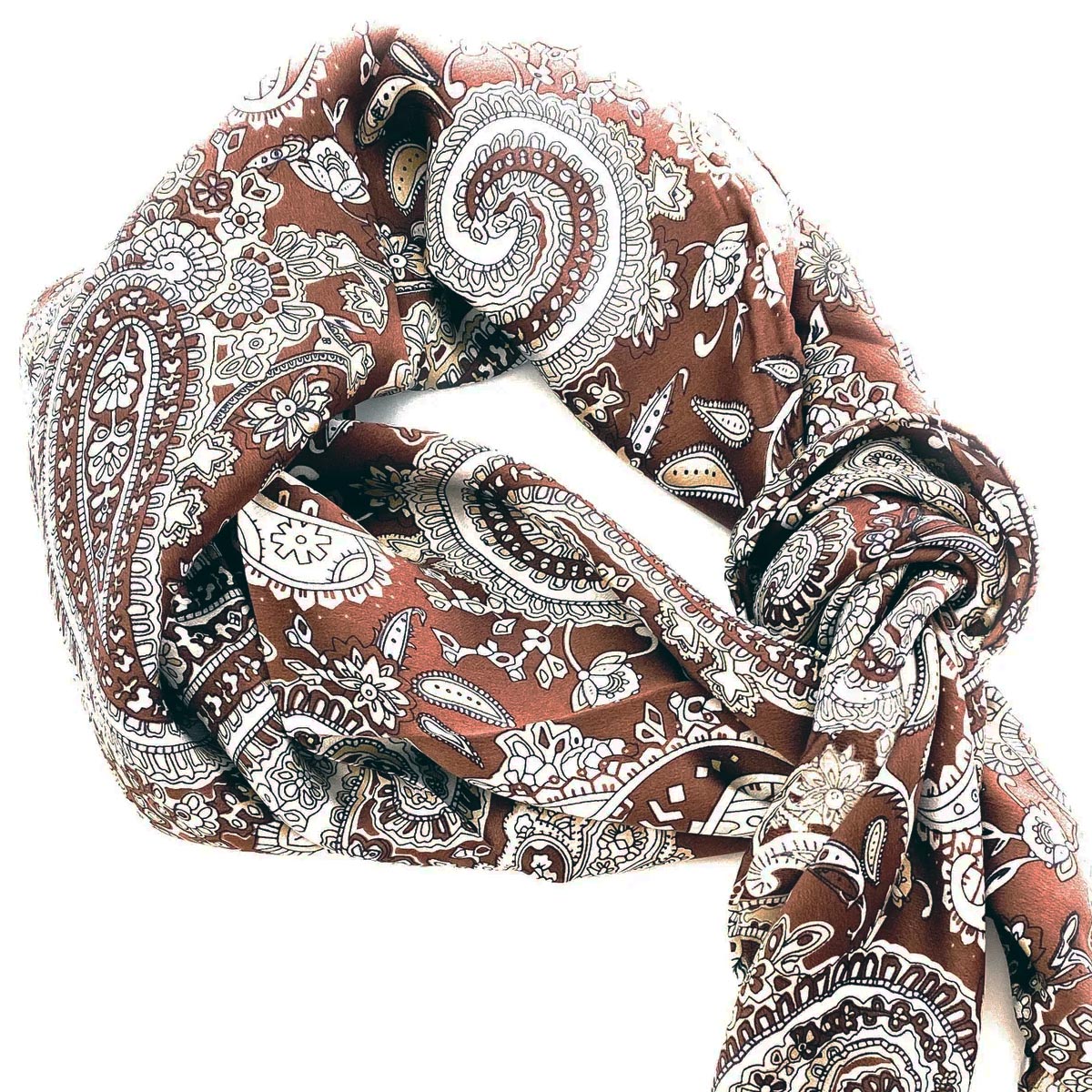 Wild Rags 100% Silke - Paisley Brown | Westernbutikken.no ...