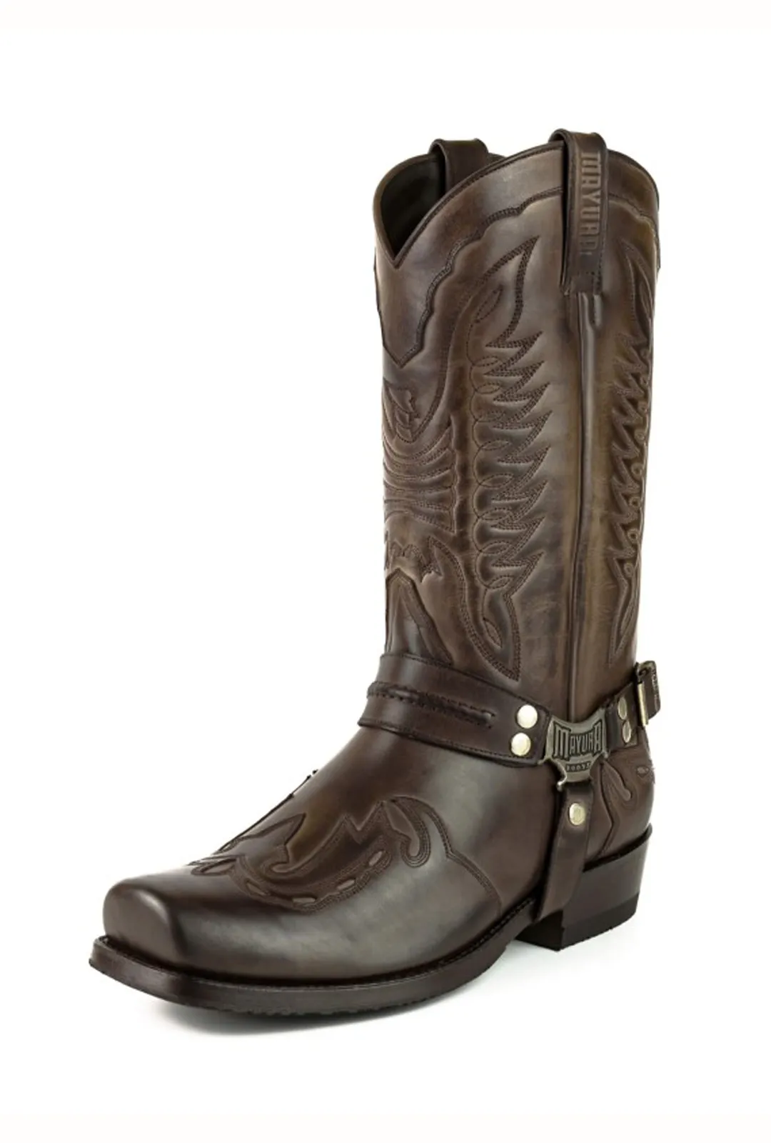 Mayura Indian 2471 Marron Cowboy Boots – Brune harness boots - Westernbutikken.no
